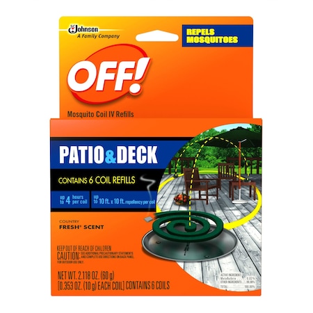 Off OFF! Insect Repellent Refill Coil For Mosquitoes 2.118 oz 75203